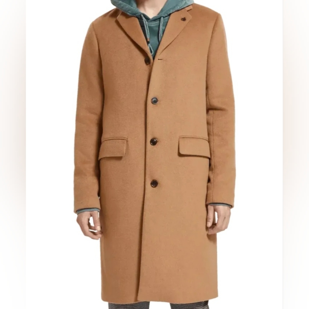 Scotch & Soda Wool Overcoat | Med | Men's | Camel | NWT